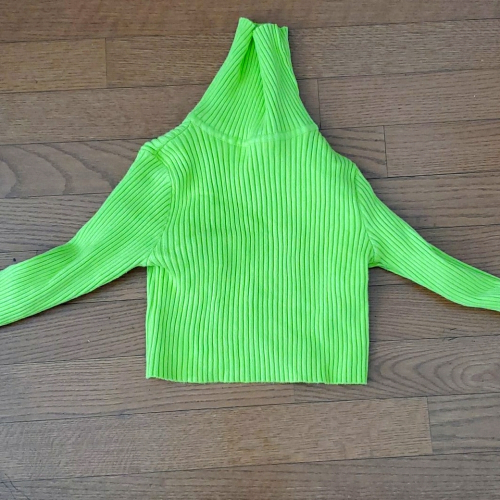 Lime green crop top